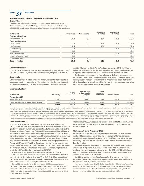 Review of 2010 â USD version - Skanska