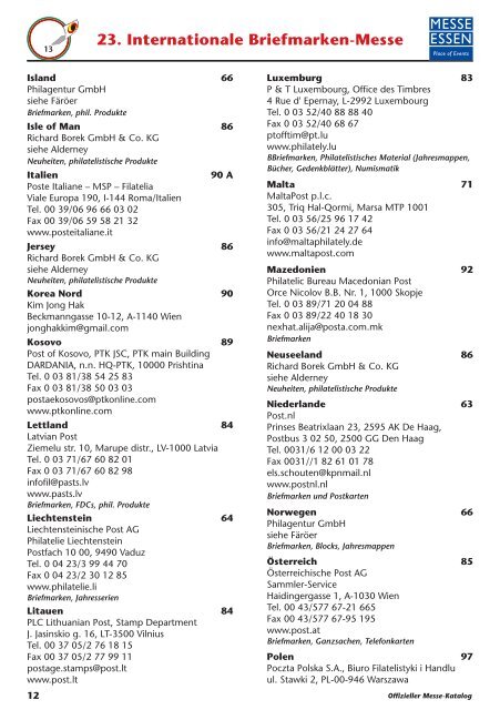 Messekatalog - (Briefmarken) Messe Essen