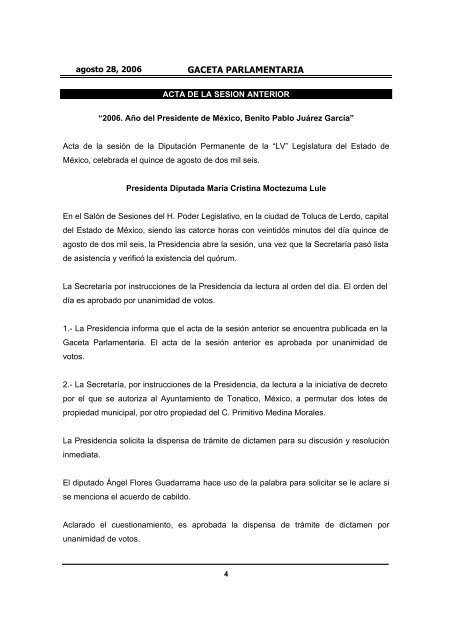 GACETA PARLAMENTARIA - LVIII Legislatura del Estado de México