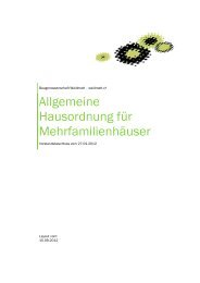 Merkblatt Allgemeine Hausordnung - Baugenossenschaft Waidmatt