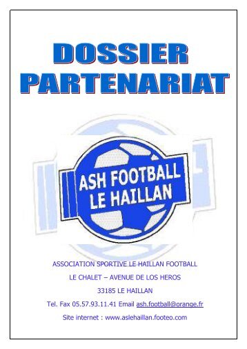 ASSOCIATION SPORTIVE LE HAILLAN FOOTBALL LE CHALET ...