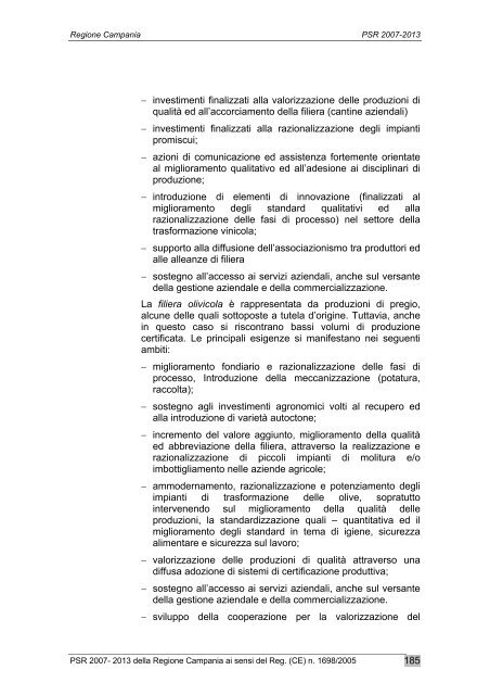 Programma di Sviluppo Rurale 2007/2013 - Regione Campania