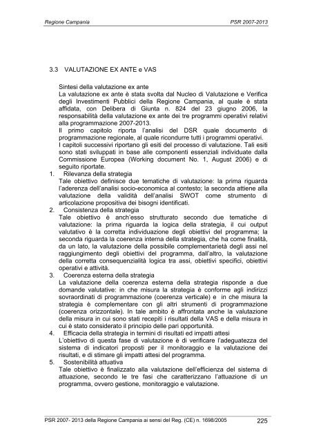 Programma di Sviluppo Rurale 2007/2013 - Regione Campania