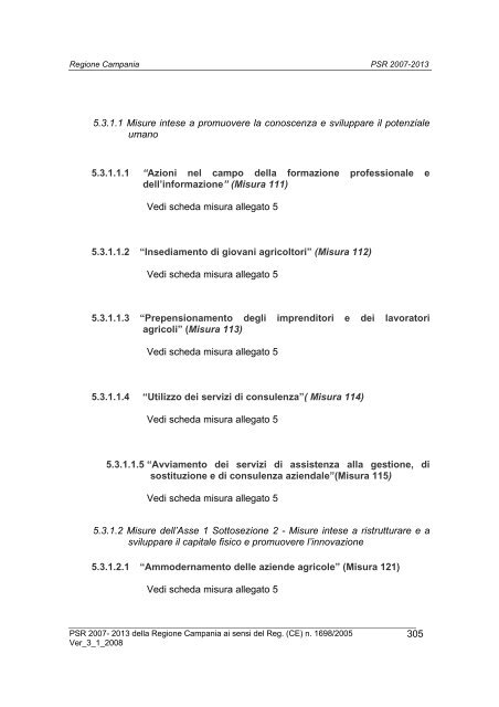 Programma di Sviluppo Rurale 2007/2013 - Regione Campania