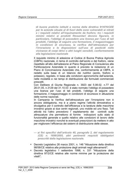 Programma di Sviluppo Rurale 2007/2013 - Regione Campania