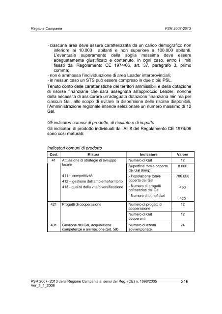 Programma di Sviluppo Rurale 2007/2013 - Regione Campania