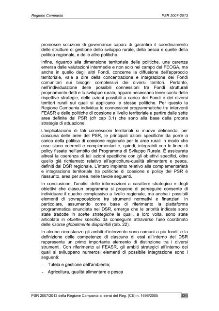 Programma di Sviluppo Rurale 2007/2013 - Regione Campania