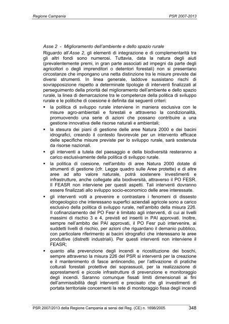 Programma di Sviluppo Rurale 2007/2013 - Regione Campania