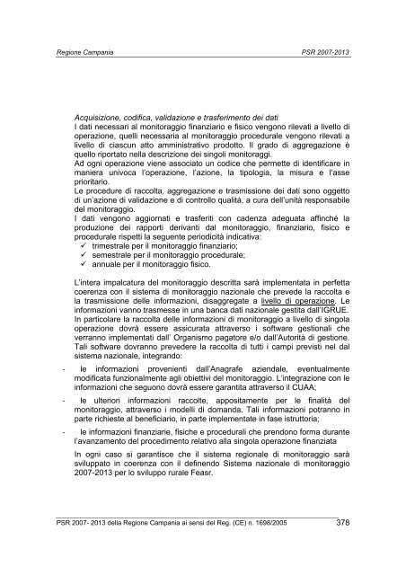 Programma di Sviluppo Rurale 2007/2013 - Regione Campania