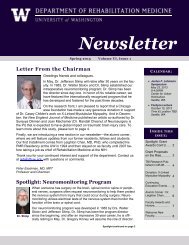 Read the Spring Newsletter - Department of Rehabilitation Medicine ...