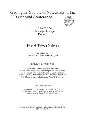 Field Trip Guides - Geoscience Society of New Zealand