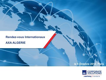 Aperçu du marché de l'assurance - AXA Corporate Solutions