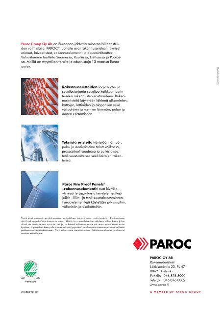 PAROCÂ®-kivivilla - Paroc.com