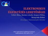 ELEKTRONIKUS ÜGYINTÉZÉS LEHETŐSÉGEI