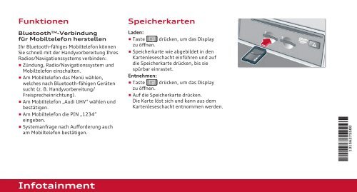 Kurzanleitung Audi A3 Sportback - PDF