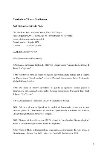 Curriculum Vitae et Studiorum