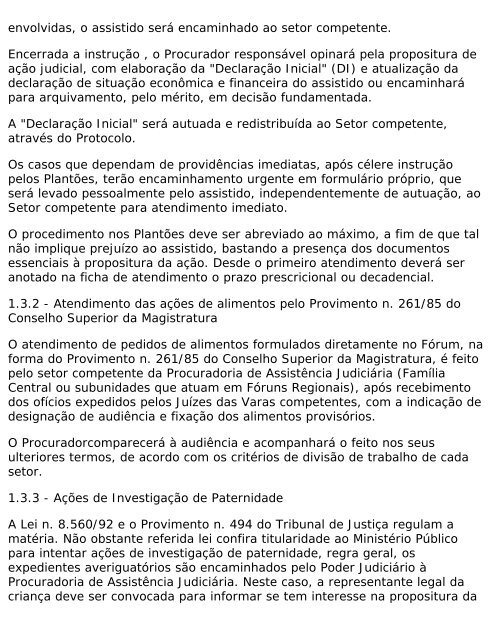 Rotinas Administrativas da Assistência Judiciária - Procuradoria ...