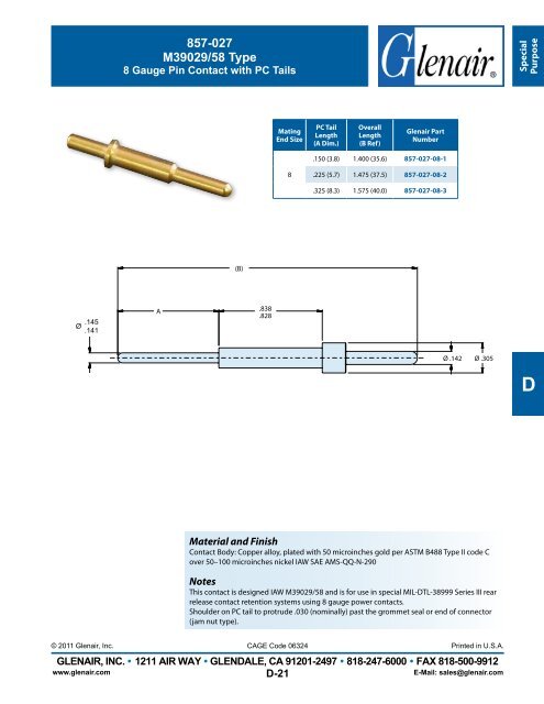 High-Performance Connector Contacts