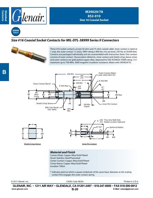 High-Performance Connector Contacts