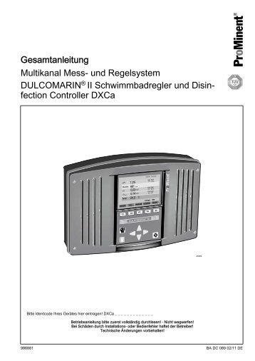 Betriebsanleitung - DULCOMARINÂ® II ... - ProMinent