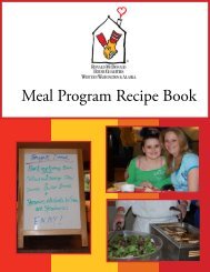 Meal Program Recipe Book - Ronald McDonald House