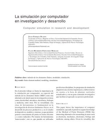 La simulación por computador en investigación y desarrollo