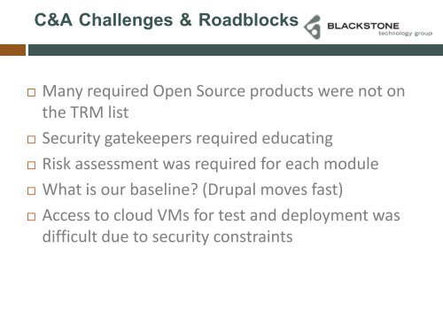 Deploying DRUPAL in a Private Cloud at DHS - Mil-OSS