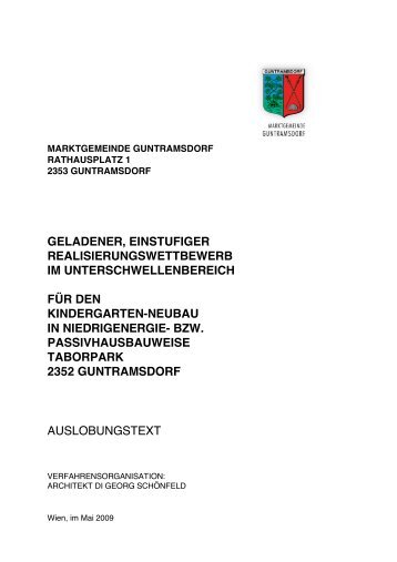 GELADENER, EINSTUFIGER REALISIERUNGSWETTBEWERB IM ...