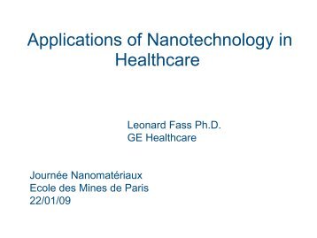 Applications of Nanotechnology in Healthcare