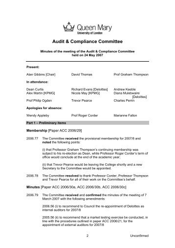 Audit & Compliance Committee