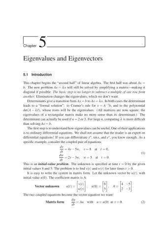 Eigenvalues and Eigenvectors - FENOMEC