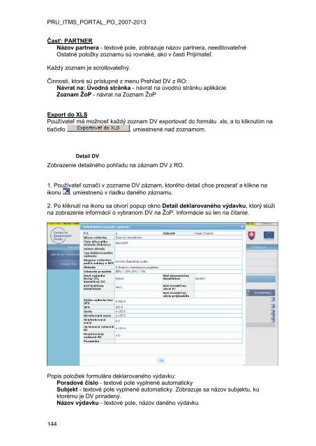 ITMS II Portal v.2.1 - SACR