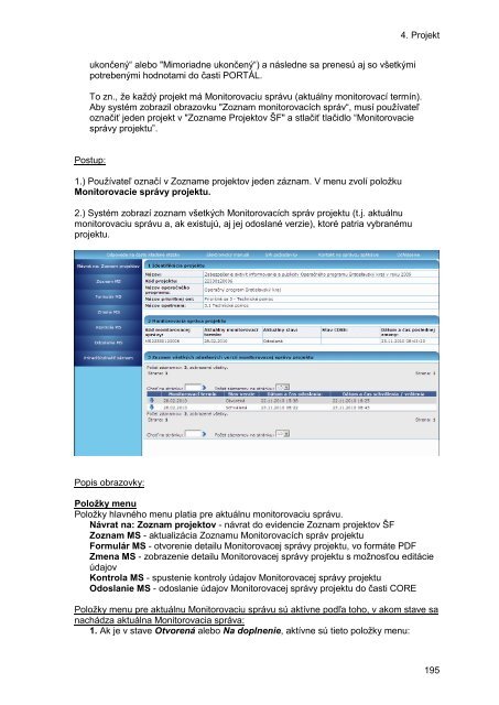 ITMS II Portal v.2.1 - SACR