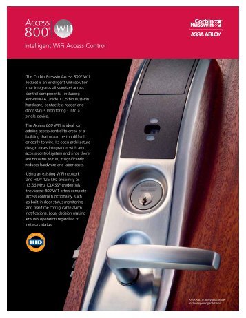 CORBIN RUSSWIN Access 800 - Access Control Solutions from ...
