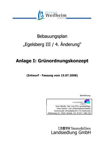 Grünordnungskonzept - Geonline GmbH