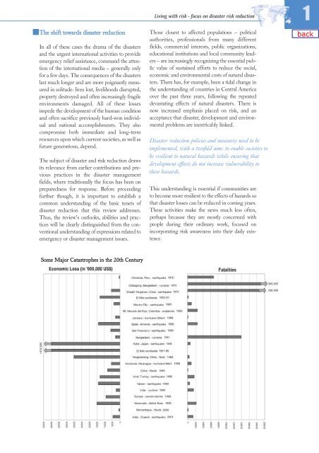 Living with Risk. A global review of disaster reduction initiatives