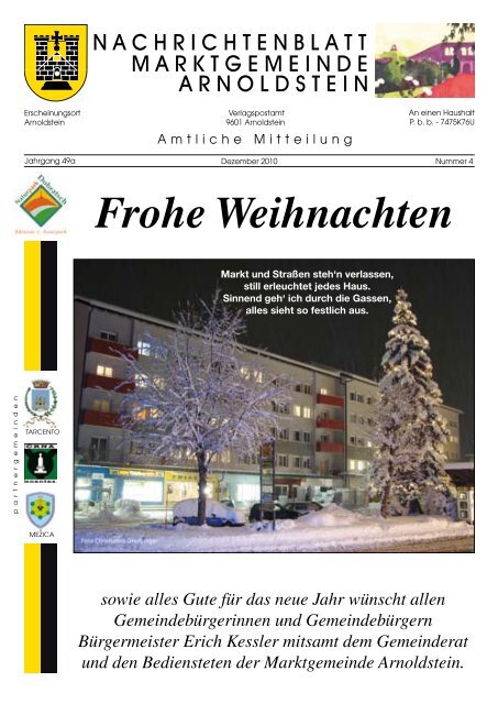 Frohe Weihnachten - Marktgemeinde Arnoldstein