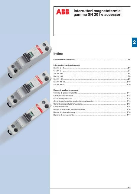 System pro M compactÂ® Interruttori magnetotermici ... - Abb