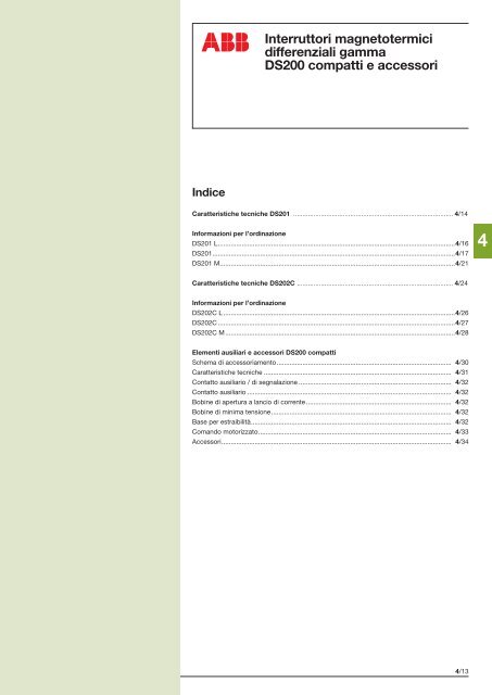 System pro M compactÂ® Interruttori magnetotermici ... - Abb