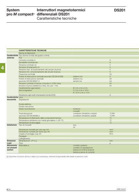 System pro M compactÂ® Interruttori magnetotermici ... - Abb