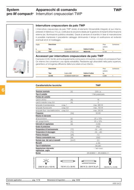 System pro M compactÂ® Interruttori magnetotermici ... - Abb