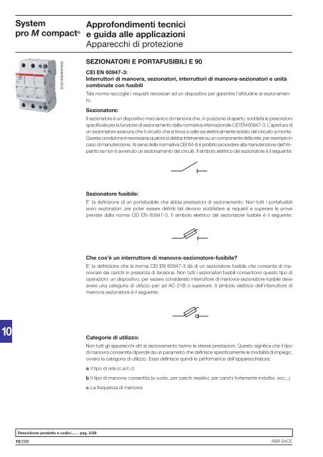 System pro M compactÂ® Interruttori magnetotermici ... - Abb