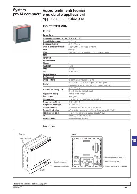 System pro M compactÂ® Interruttori magnetotermici ... - Abb