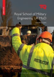 Royal School of Military Engineering UK MoD - TQ Education and ...