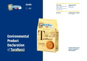 Environmental Product Declaration of Tarallucci