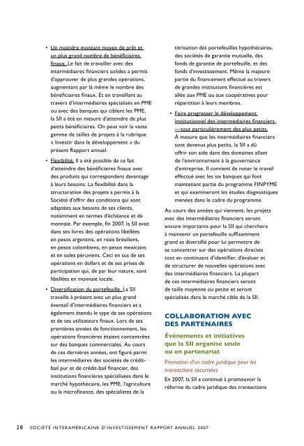 Rapport Annuel 2007 - Inter-American Investment Corporation