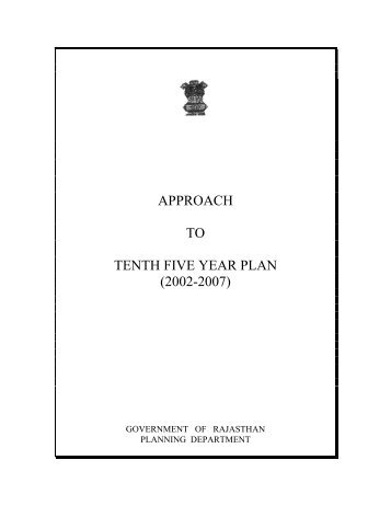 APPROACH TO NINTH FIVE YEAR PLAN - Planning Department ...