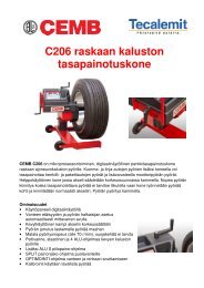 C206 raskaan kaluston tasapainotuskone - Tecalemit Oy