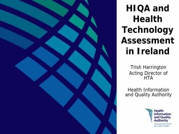 HIQA and Health Technology Assessment in Ireland