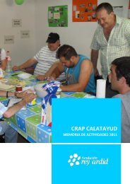 CRAP Calatayud. Memoria 2011 - FundaciÃ³n Rey Ardid